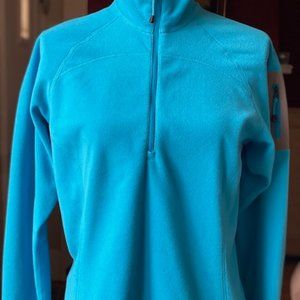 Eddie Bauer~First Ascent~Teal Blue~Fleece~Quarter Zip Pullover~Medium